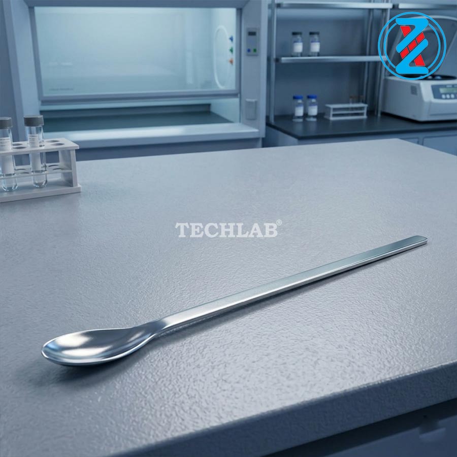 THÌA INOX 1 ĐẦU TRÒN 200mm_GENLAB