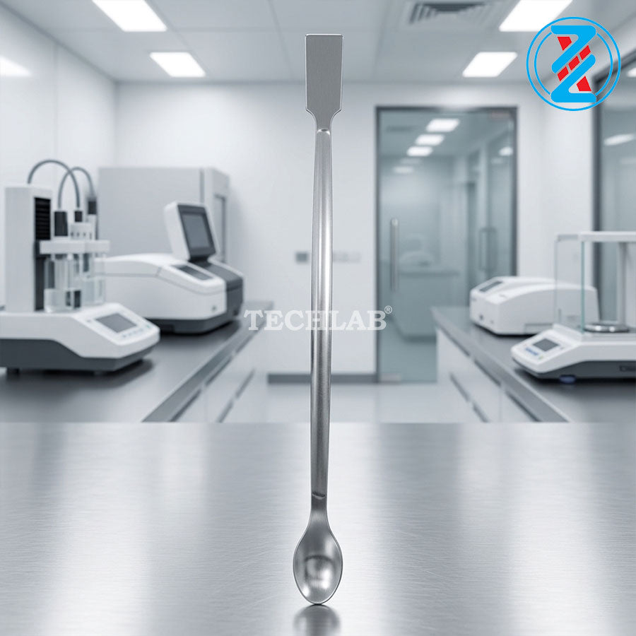 THÌA INOX 1 ĐẦU TRÒN 1 ĐẦU DẸP 230mm_GENLAB