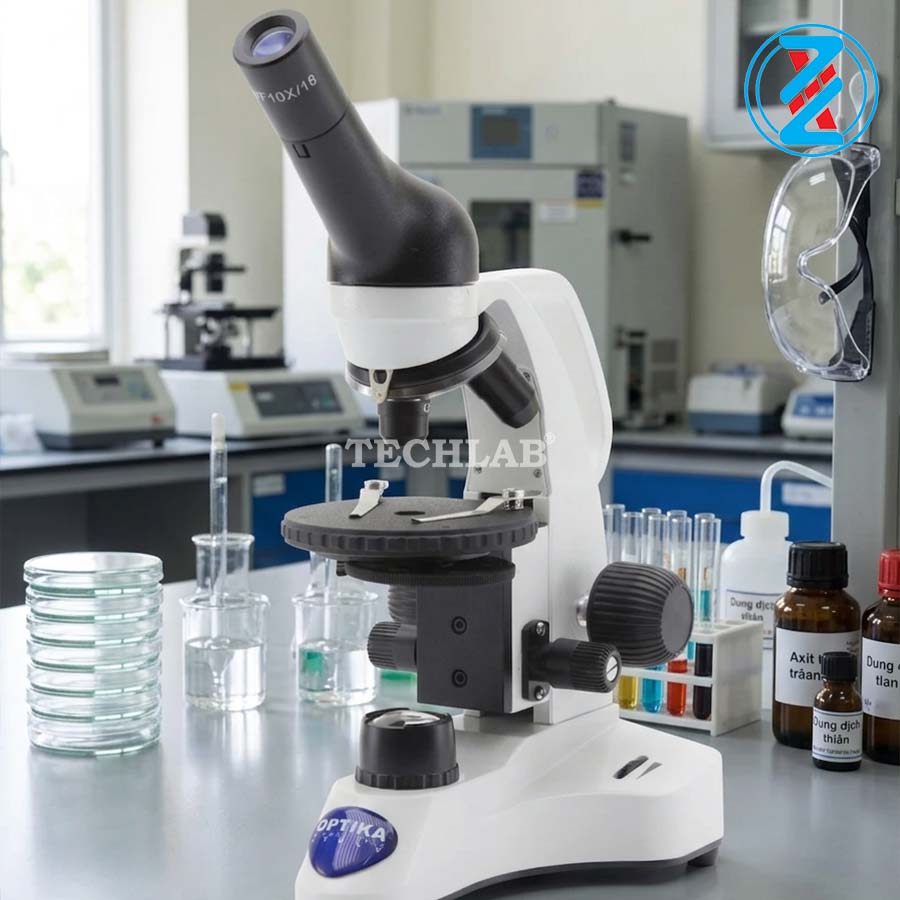 Kính Hiển Vi Sinh Học 1 Mắt, Tích Hợp Pin Sạc B-20R_OPTIKA