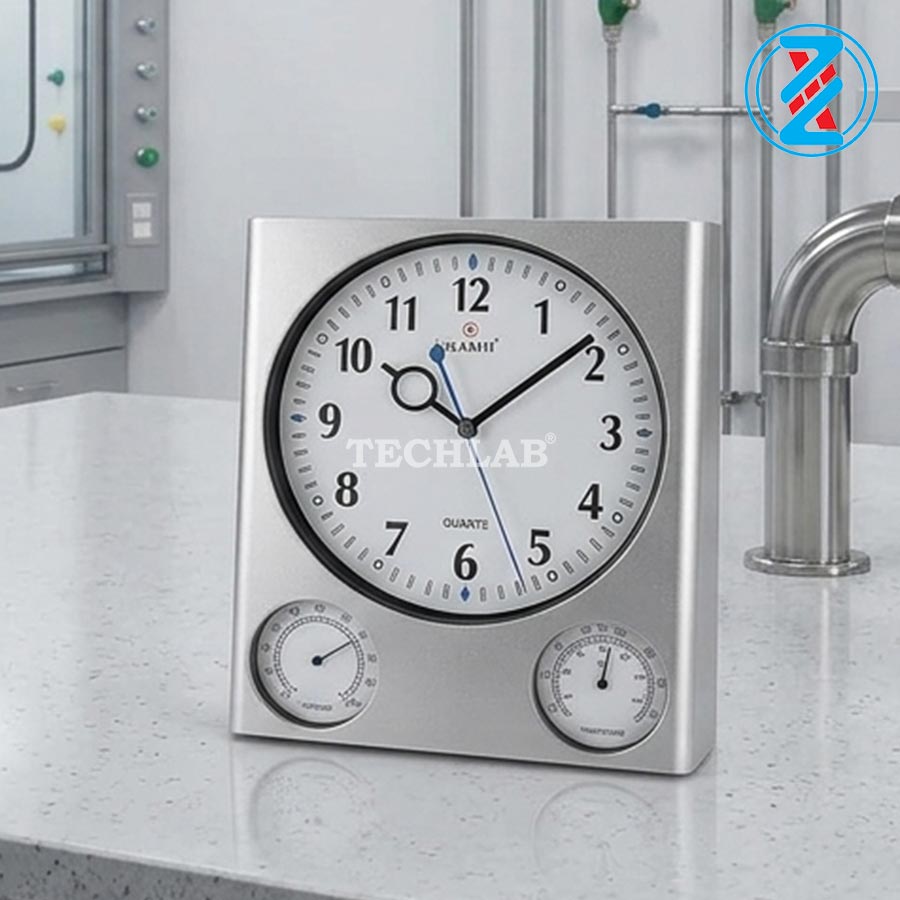 Đồng Hồ Giờ - Ẩm Nhiệt Kế Treo Tường