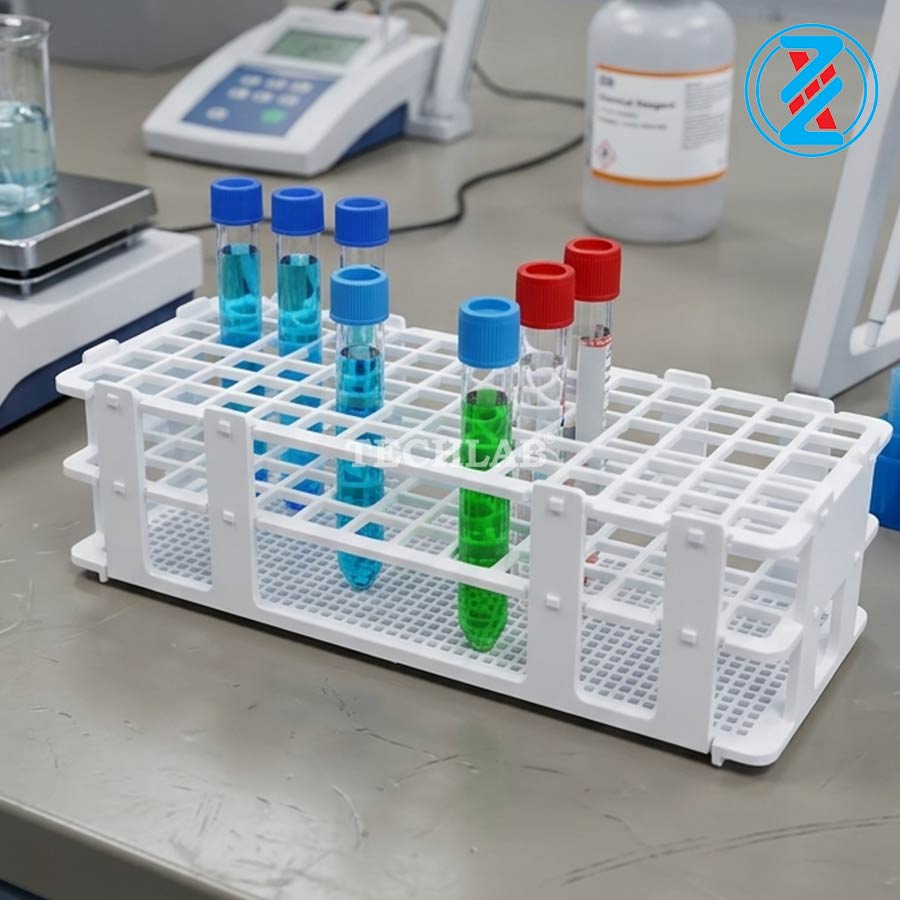 GIÁ ĐỂ ỐNG NGHIỆM NHỰA F13mm X 90 Ô_GENLAB