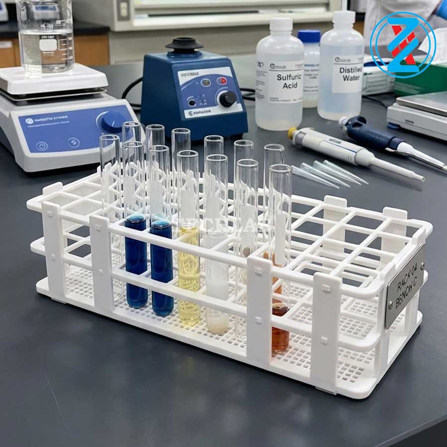 GIÁ ĐỂ ỐNG NGHIỆM NHỰA F20mm X 40 Ô_GENLAB