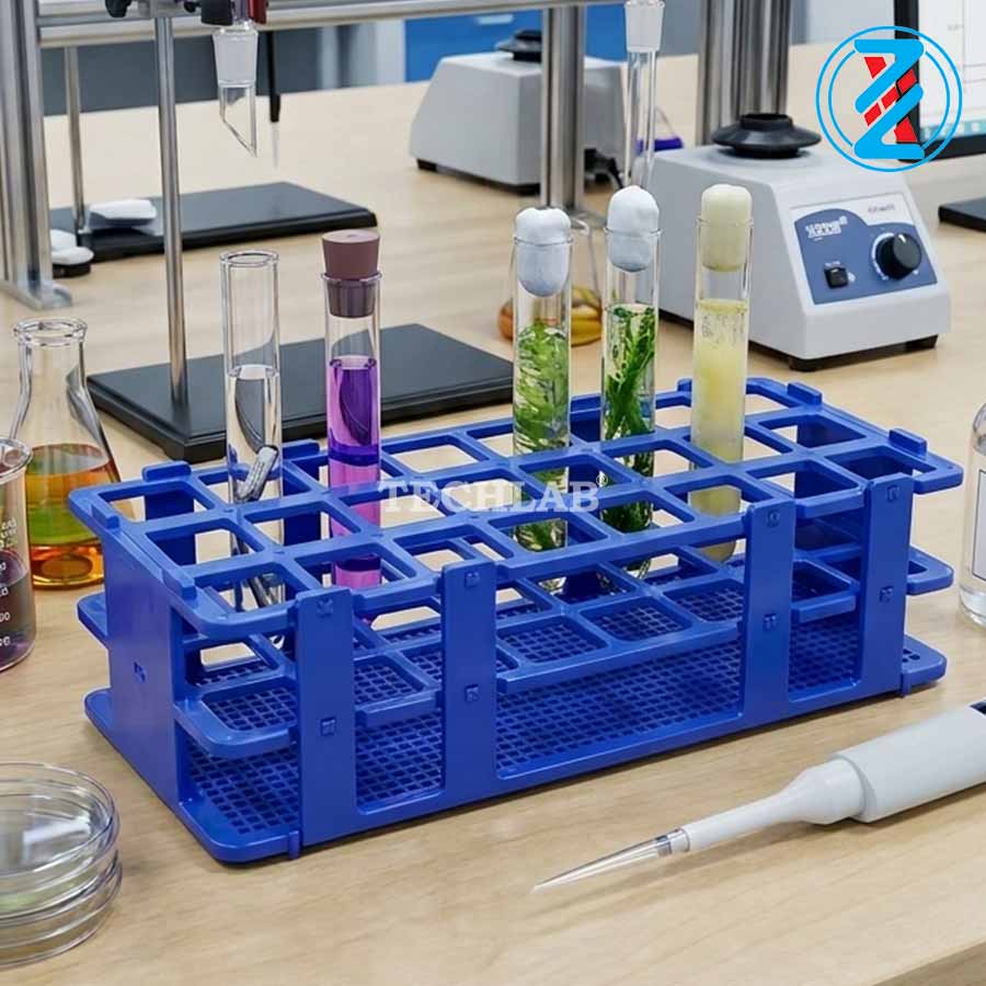 GIÁ ĐỂ ỐNG NGHIỆM NHỰA F25mm X 24 Ô_GENLAB