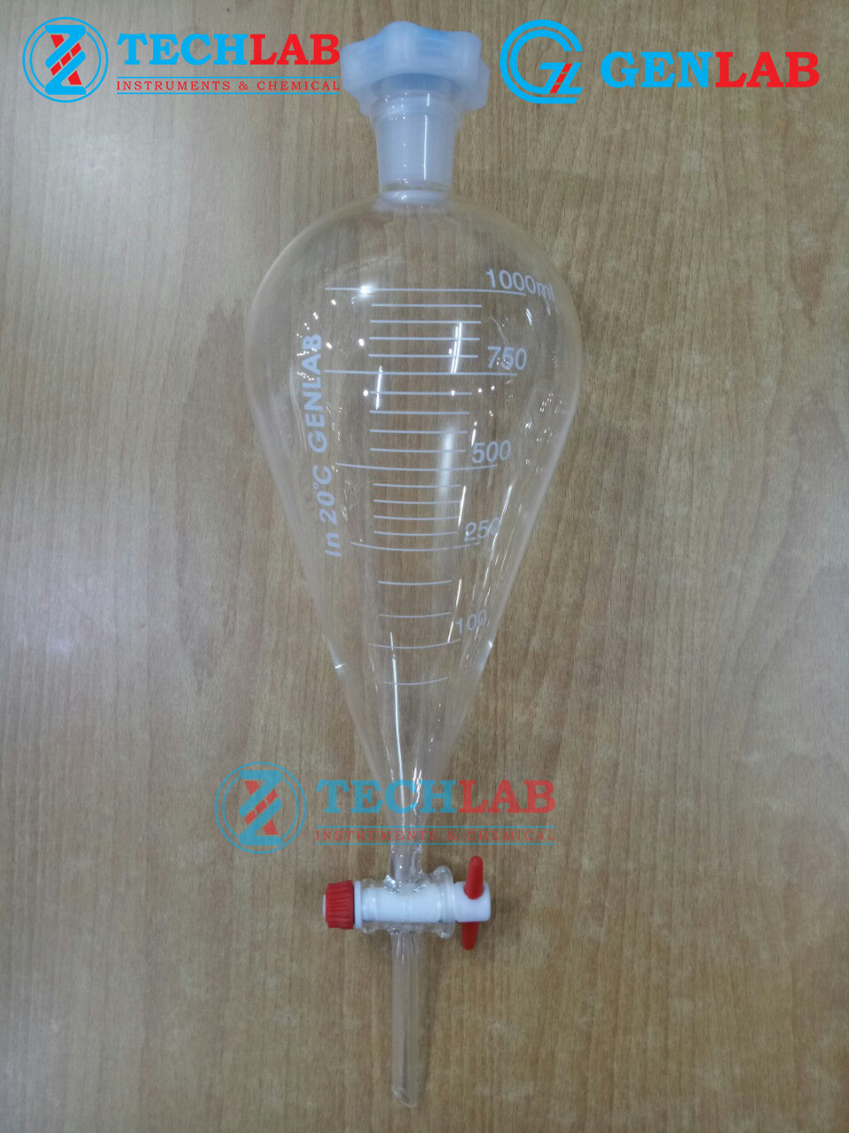 Bình Lắng Gạn Quả Lê KN Chia Vạch 1000ml_GENLAB