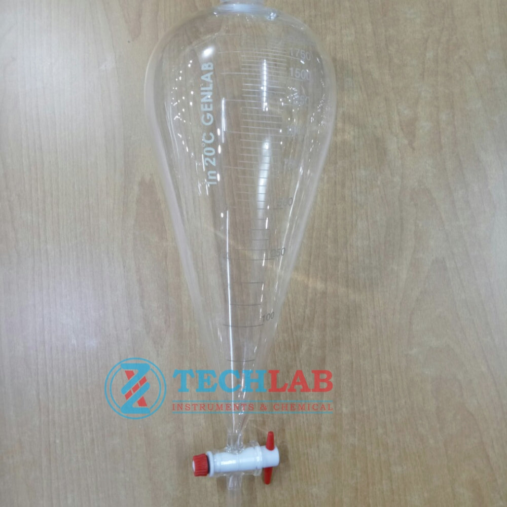 Bình Lắng Gạn Quả Lê KN Chia Vạch 2000ml_GENLAB