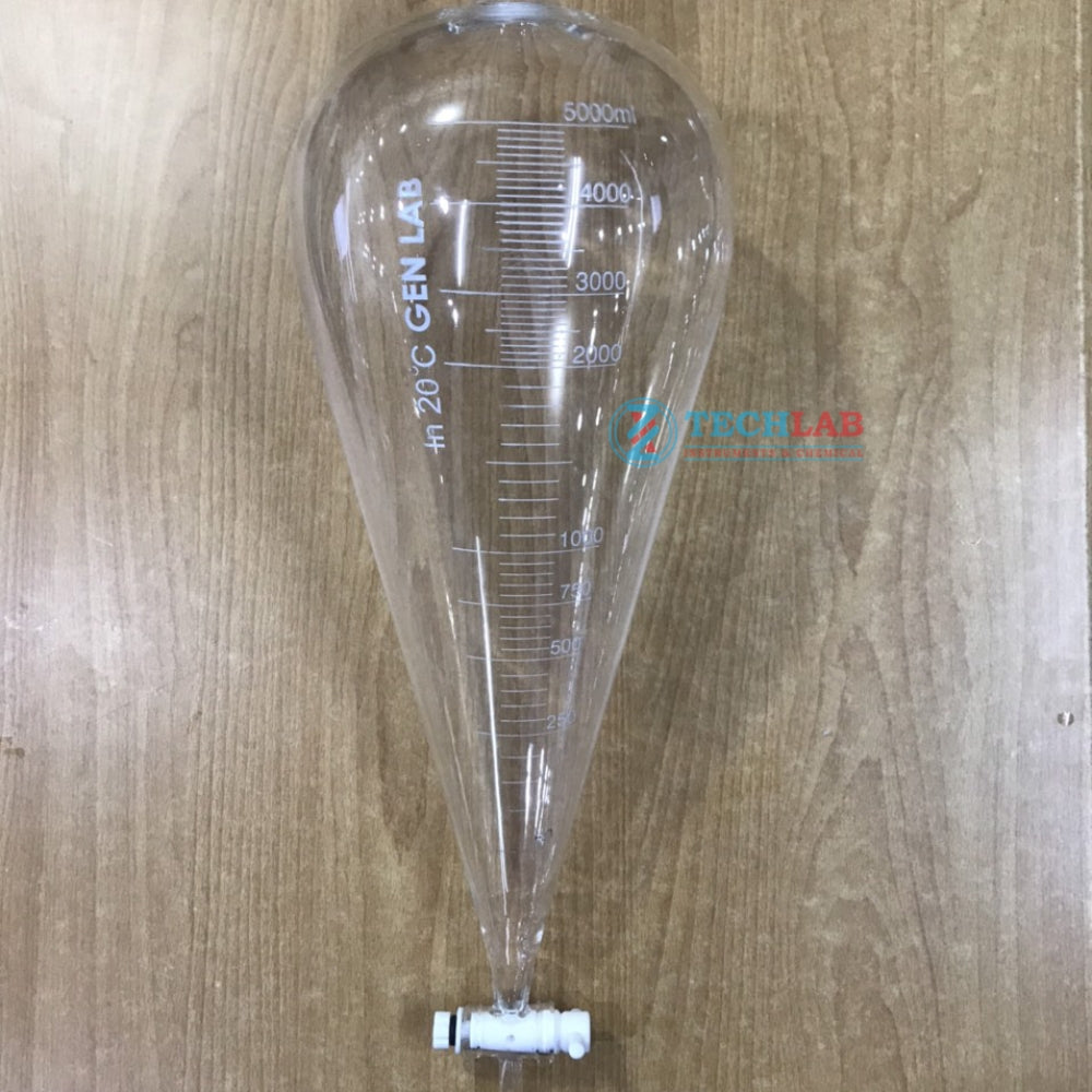 Bình Lắng Gạn Quả Lê KN Chia Vạch 5000ml_GENLAB