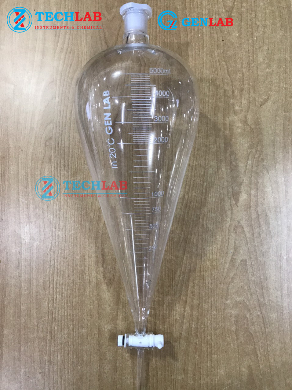 Bình Lắng Gạn Quả Lê KN Chia Vạch 5000ml_GENLAB