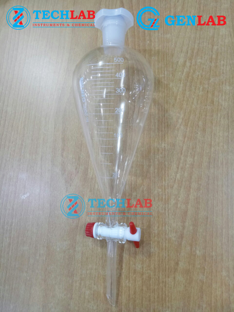 Bình Lắng Gạn Quả Lê KN Chia Vạch 500ml_GENLAB