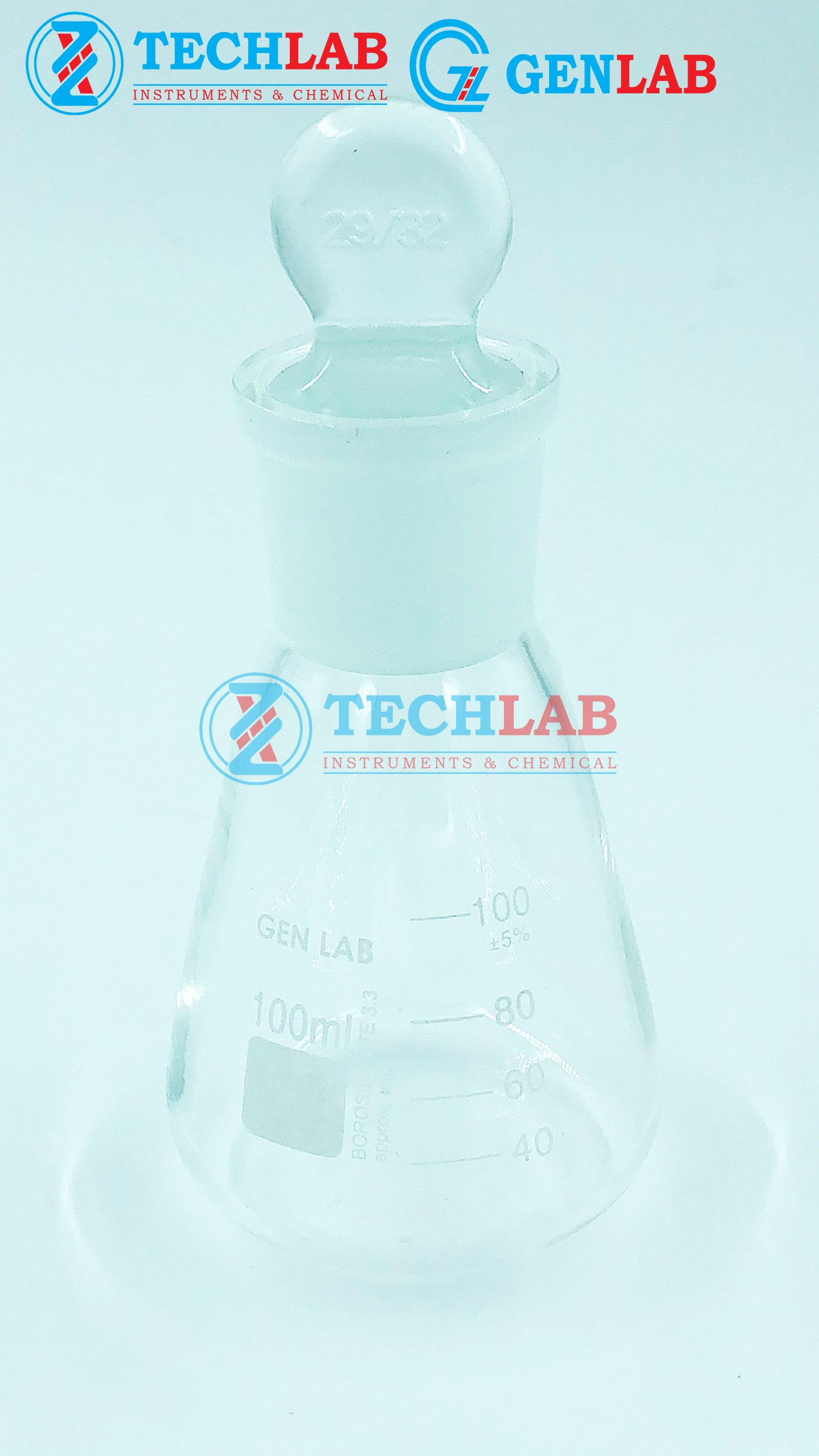 BÌNH TAM GIÁC CÓ NÚT 100ml_GENLAB
