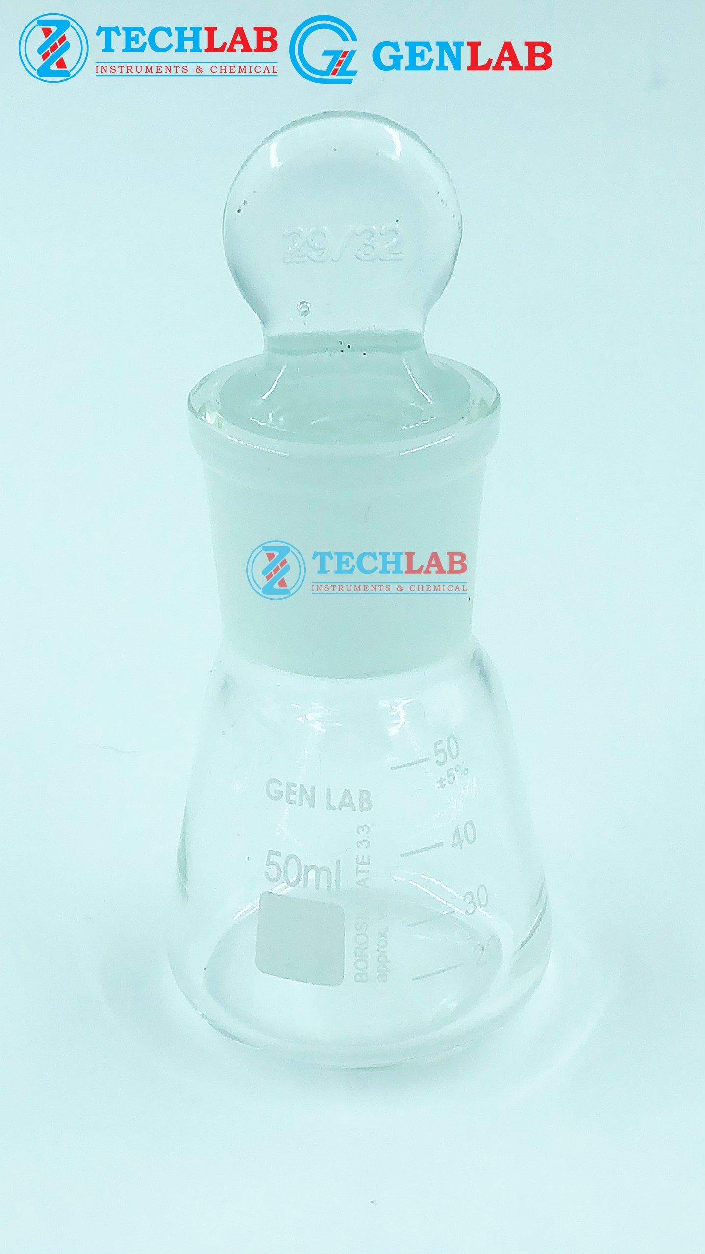 BÌNH TAM GIÁC CÓ NÚT 50ml_GENLAB