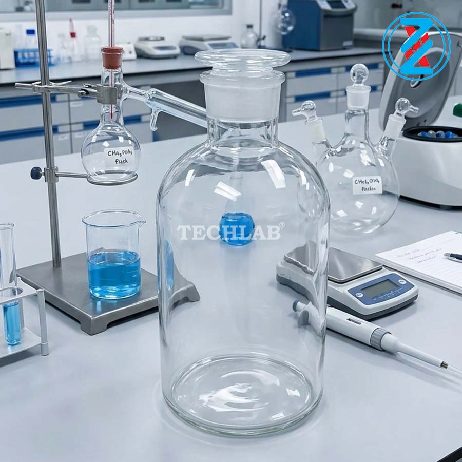 CHAI TRẮNG NẮP MÀI MIỆNG HẸP 1000ML_GENLAB