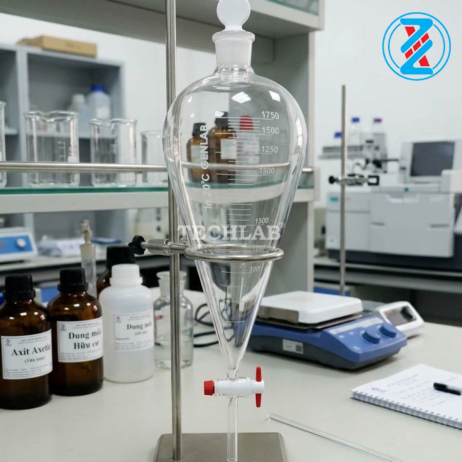 Bình Lắng Gạn Quả Lê KN Chia Vạch 2000ml_GENLAB