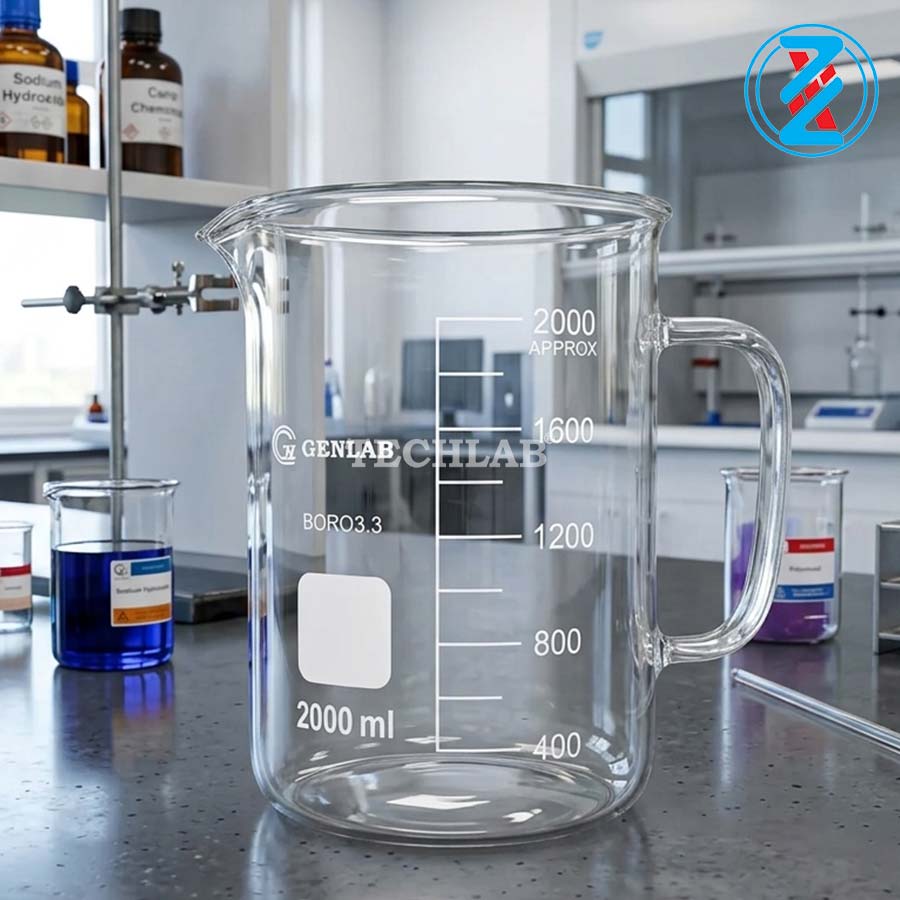 CỐC ĐỐT THẤP THÀNH CÓ QUAI 2000ml_GENLAB