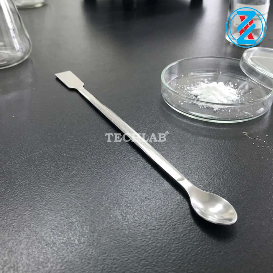 THÌA INOX 1 ĐẦU TRÒN 1 ĐẦU DẸP 230mm_GENLAB