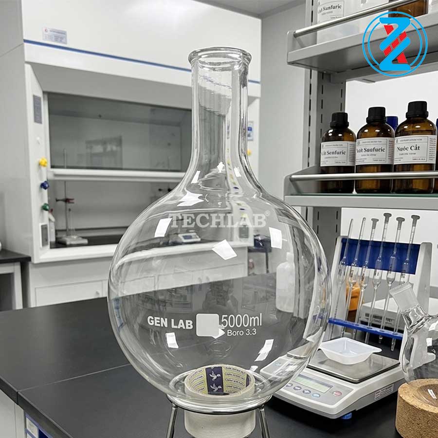 BÌNH CẦU TRÒN MIỆNG HẸP 5000ML_GENLAB