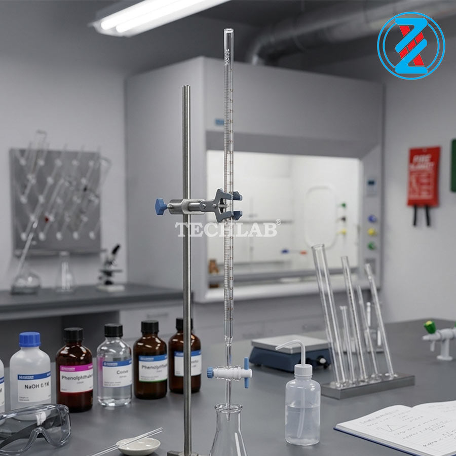 Burette Trắng Khóa Nhựa