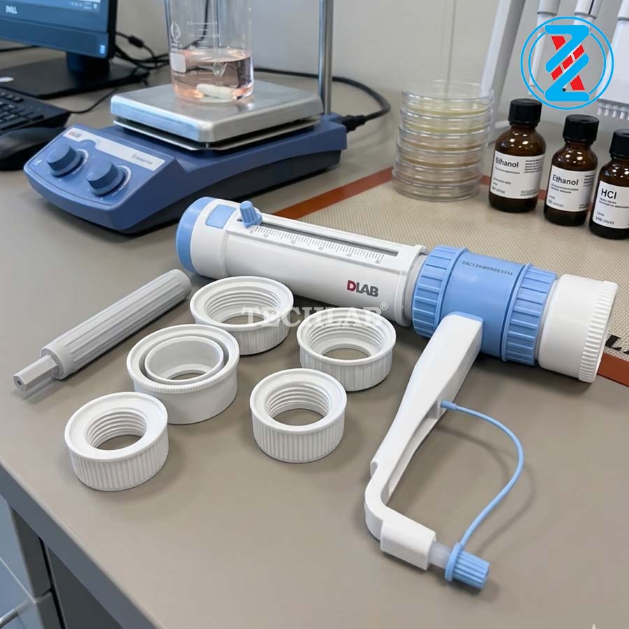 DỤNG CỤ RÓT MẪU KẾT NỐI VỚI BÌNH ĐỰNG DISPENSMATE 5-50ML_DLAB