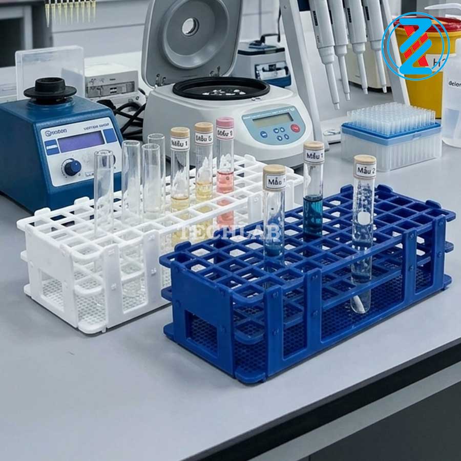 GIÁ ĐỂ ỐNG NGHIỆM NHỰA F16mm X 60 Ô_GENLAB