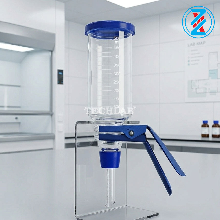PHỄU LỌC VI SINH NÚT SILICONE 500ml_GENLAB