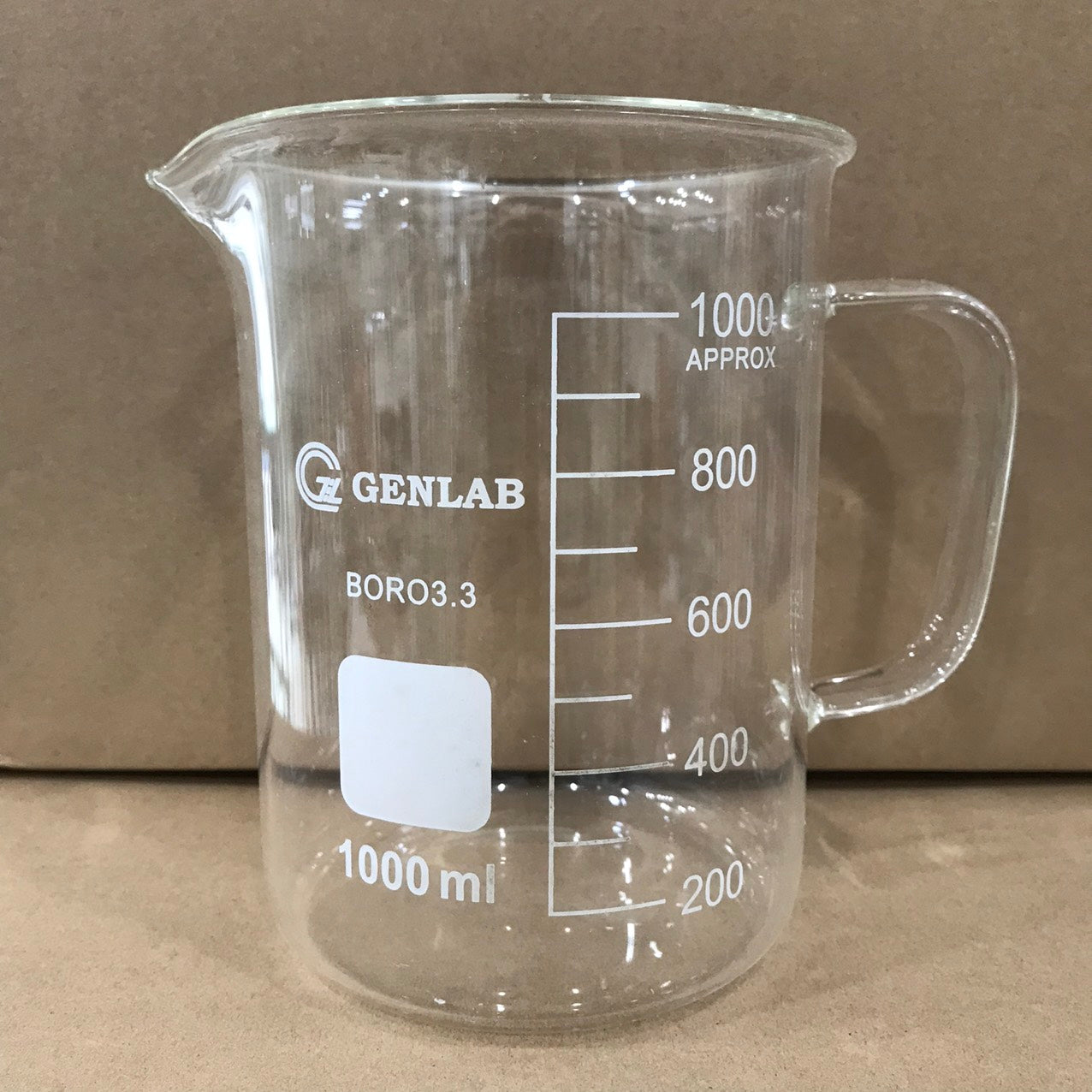 CỐC ĐỐT THẤP THÀNH CÓ QUAI 1000ml_GENLAB